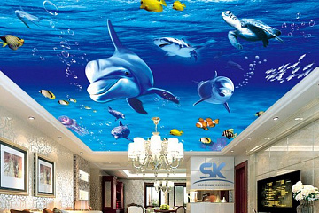 Натяжные потолки 3D технологии