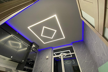 Световые линии на натяжном потолке