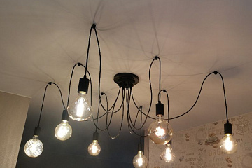 Люстры для натяжных потолков – фото, инструкция по установке